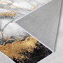 Conceptum Alfombra 160 x 230 cm Blanco, Gris, Dorado y Negro